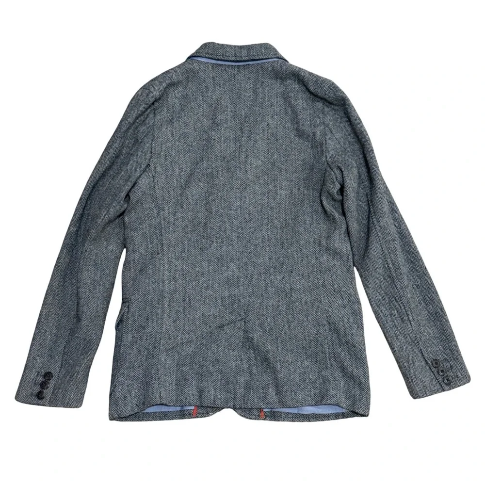 Lands' End Boys Wool Black & Gray Herringbone Blazer Size‎ Large (14 / 16)